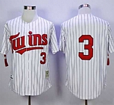 Minnesota Twins #3 Harmon Killebrew Mitchell And Ness 1991 White(Blue Strip) Throwback Stitched MLB Jersey Sanguo,baseball caps,new era cap wholesale,wholesale hats